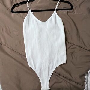 BDG Urban Outfitters Medium White Ribbed Bodysuit